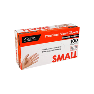 Glove Powdered Clear Small - 100/Box x 10