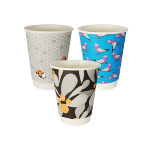 12oz Bio Paper Cup (Mix Gallery Design) - 25/SLV