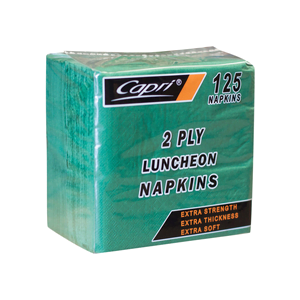 Napkin 2 Ply QTR fold Lunch dark green 30 x 30cm - 125/SLV x 16