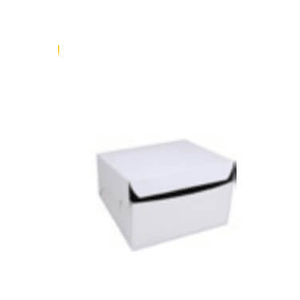 White Cake Box 8 x 8 x 2.5 inch - CTN100