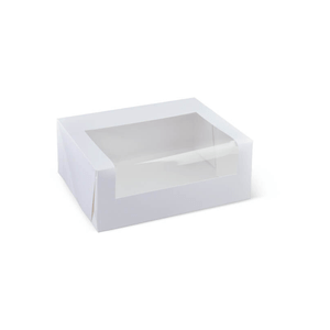 6 CUPCAKE WINDOW BOX White - 50/SLV