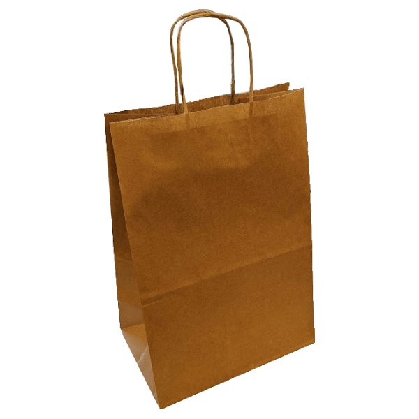 Eco Perth Kraft Bag Large - Twisted Handle Bag - 365 x 250 x 160mm - 250/CTN