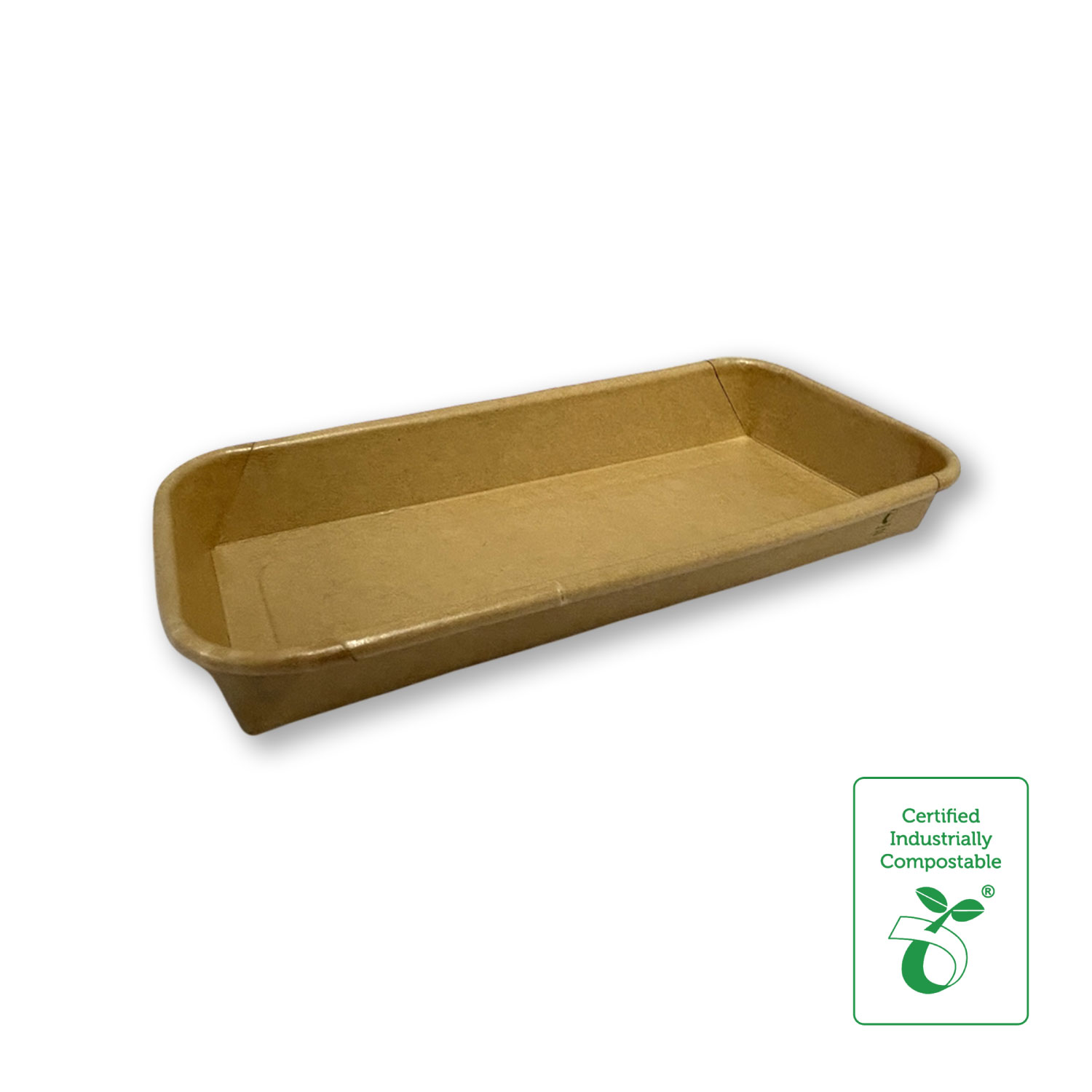 Compostable Paper Sushi Tray Size 4 - Long - 50/SLV