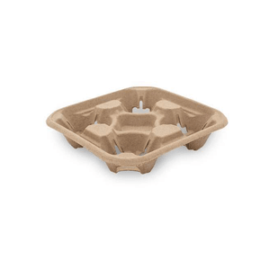 4 Cup Moulded Fibre Carry Tray - 300/CTN