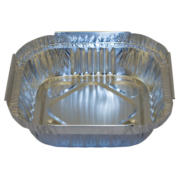 Square shallow foil container 225 ml - 100/SLV