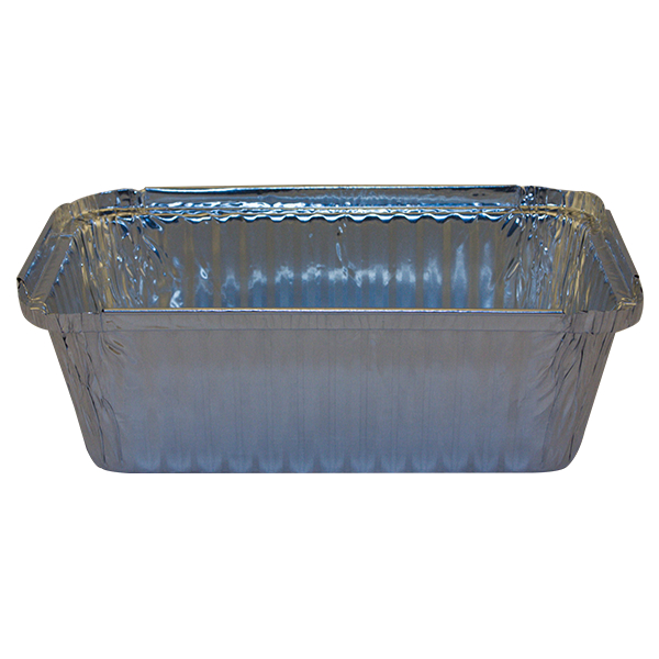 Medium deep rectangular foil container 850 ml - 100/SLV